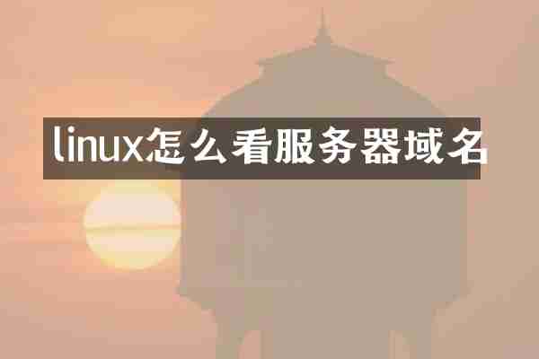 linux怎么看服务器域名