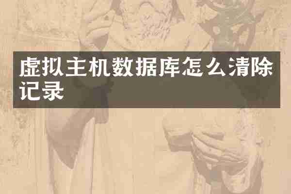 虚拟主机数据库怎么清除记录