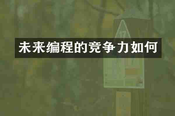 未来编程的竞争力如何