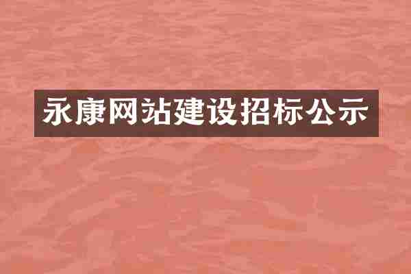 永康网站建设招标公示
