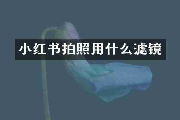 小红书拍照用什么滤镜