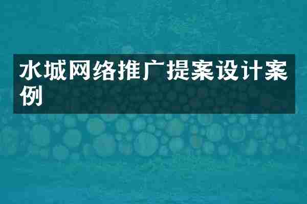 水城网络推广提案设计案例