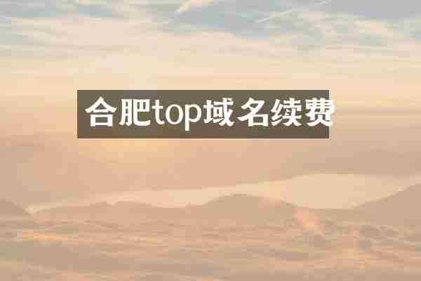 合肥top域名续费