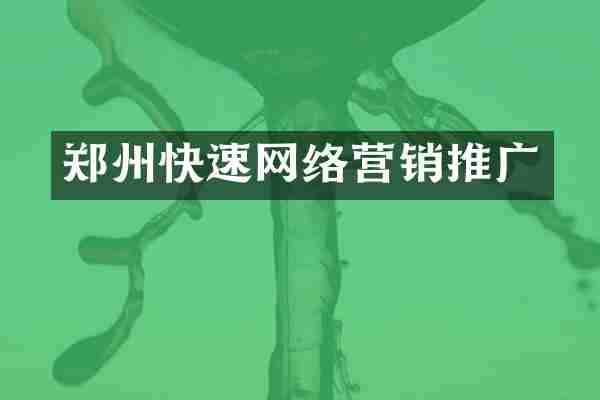 郑州快速网络营销推广