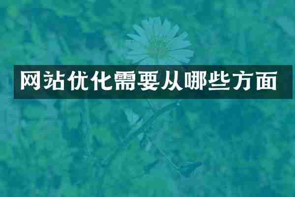 网站优化需要从哪些方面