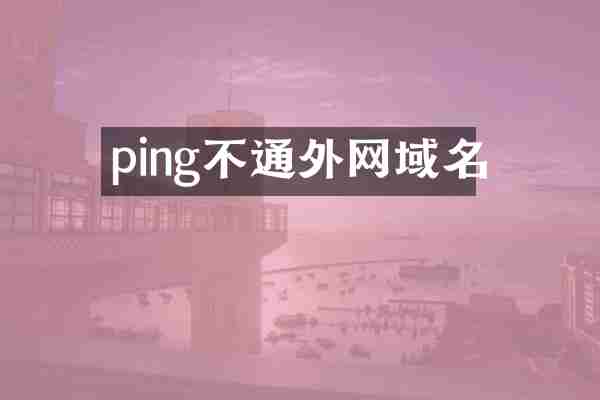 ping不通外网域名
