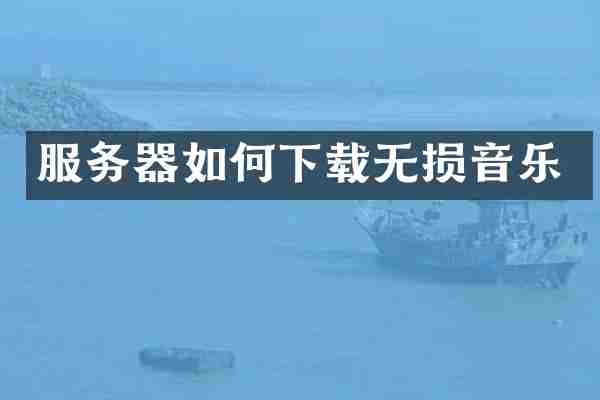服务器如何下载无损音乐