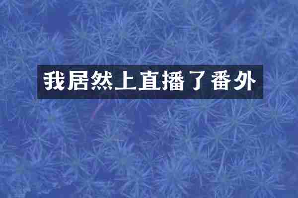 我居然上直播了番外