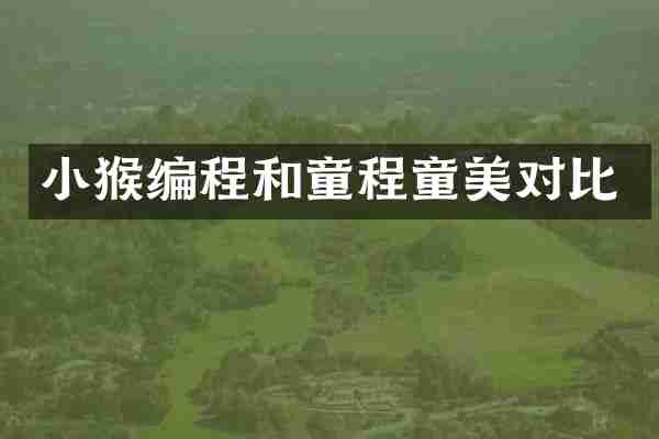 小猴编程和童程童美对比
