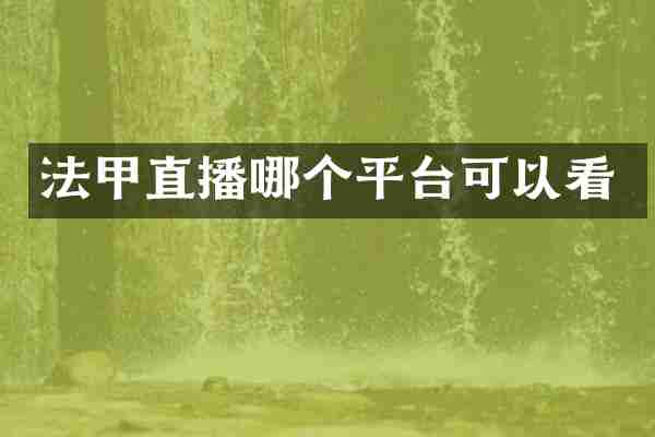 法甲直播哪个平台可以看