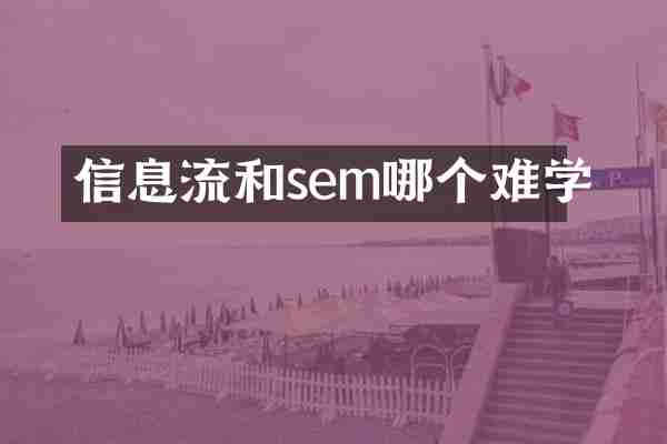 信息流和sem哪个难学