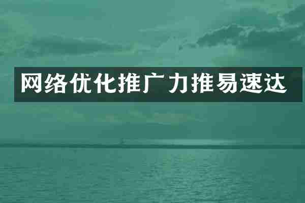 网络优化推广力推易速达