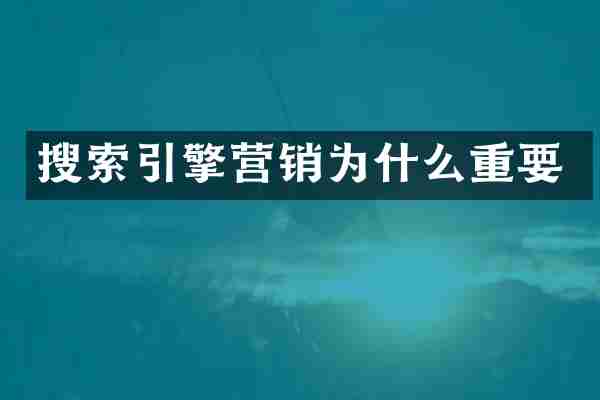 搜索引擎营销为什么重要