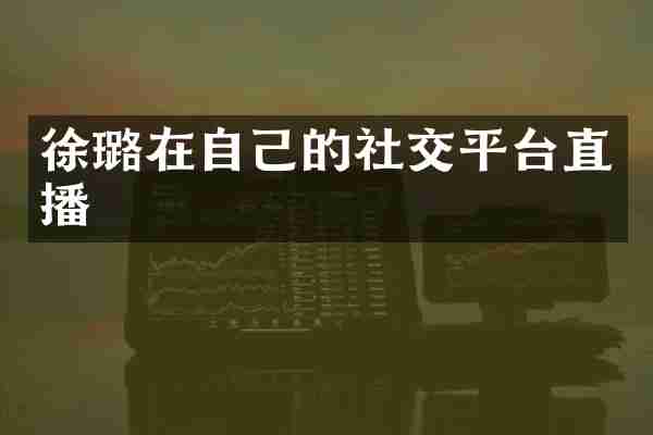徐璐在自己的社交平台直播