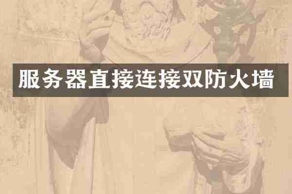 服务器直接连接双防火墙