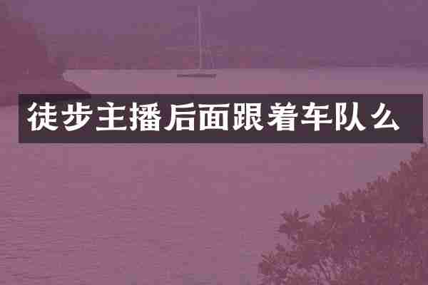 徒步主播后面跟着车队么