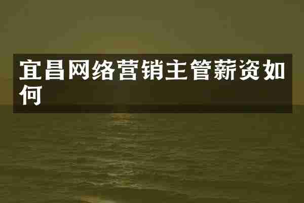 宜昌网络营销主管薪资如何