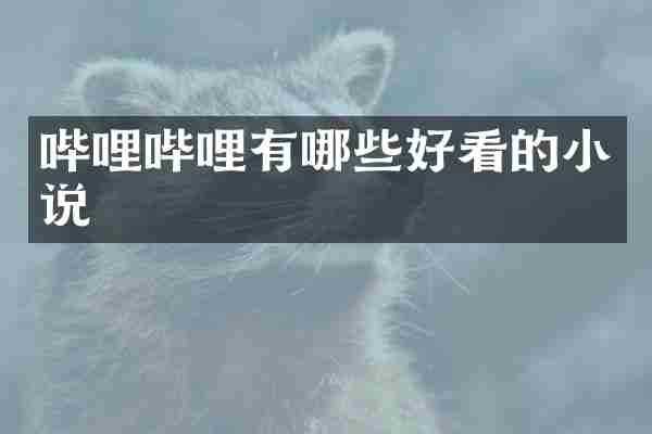 哔哩哔哩有哪些好看的小说