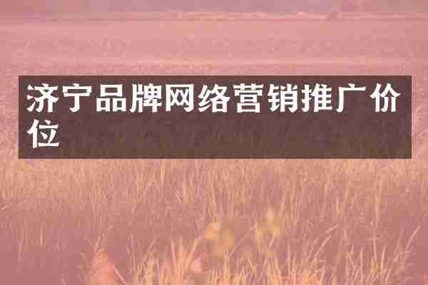 济宁品牌网络营销推广价位