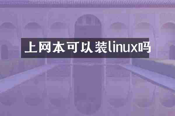 上网本可以装linux吗