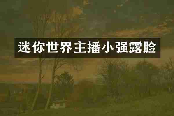 迷你世界主播小强露脸