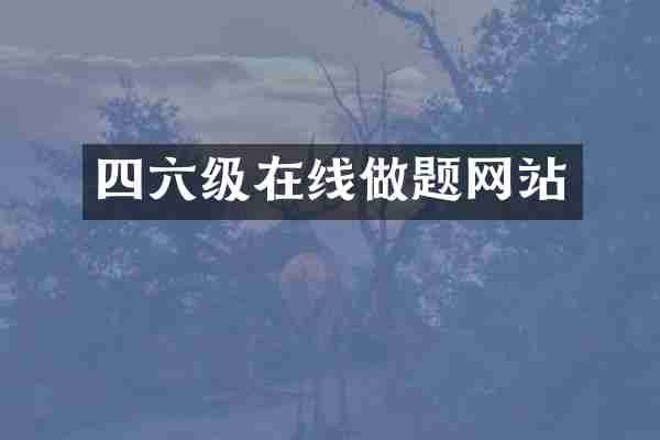 四六级在线做题网站