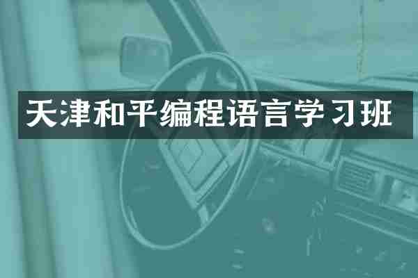 天津和平编程语言学习班