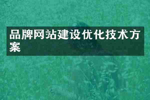 品牌网站建设优化技术方案