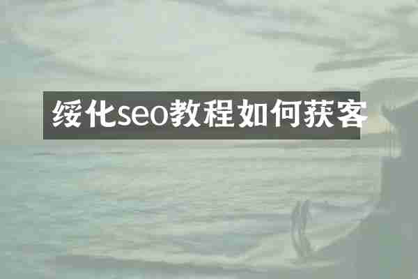 绥化seo教程如何获客