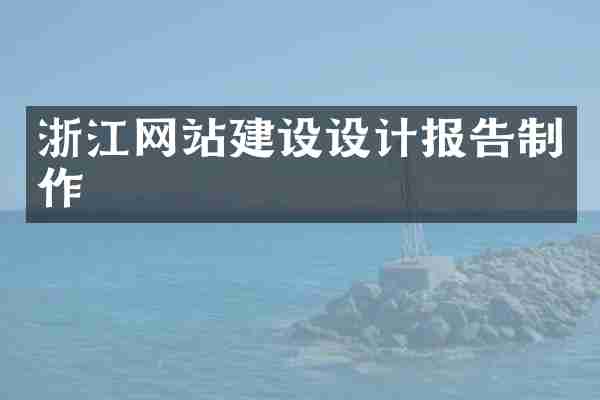 浙江网站建设设计报告制作