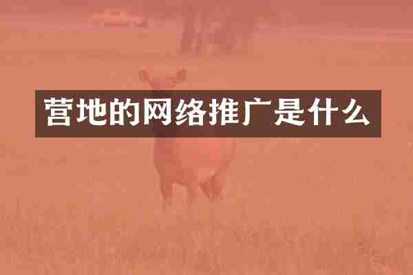 营地的网络推广是什么