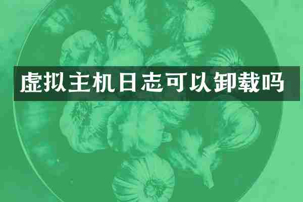 虚拟主机日志可以卸载吗