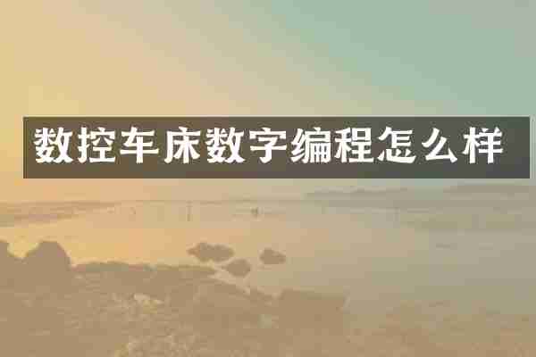 数控车床数字编程怎么样