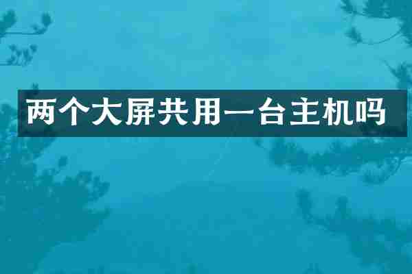 两个大屏共用一台主机吗