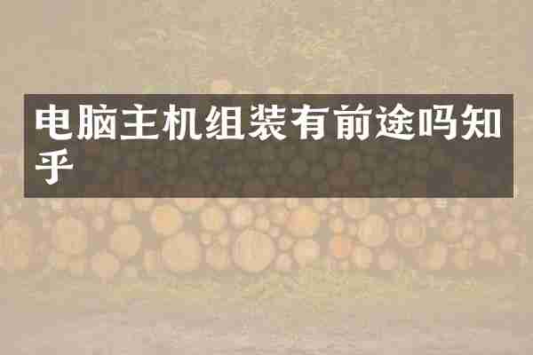 电脑主机组装有前途吗知乎