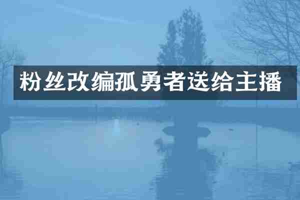 粉丝改编孤勇者送给主播