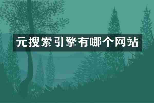 元搜索引擎有哪个网站