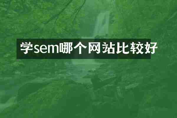 学sem哪个网站比较好