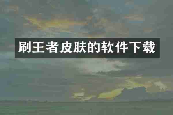 刷王者皮肤的软件下载
