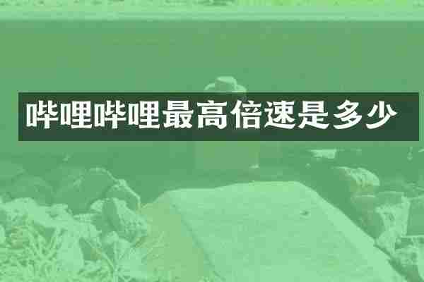 哔哩哔哩最高倍速是多少