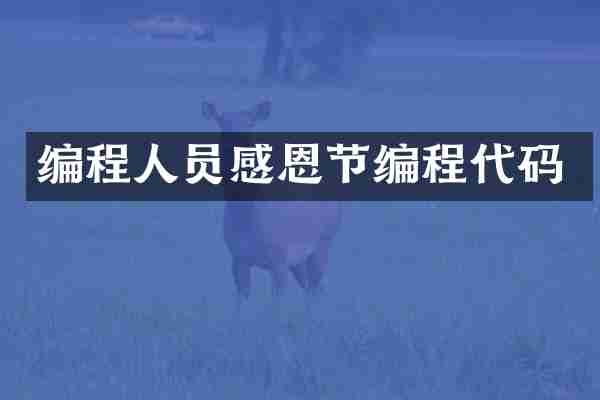 编程人员感恩节编程代码