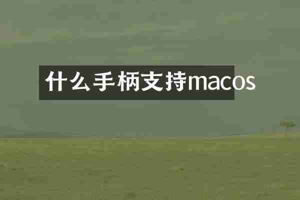 什么手柄支持macos