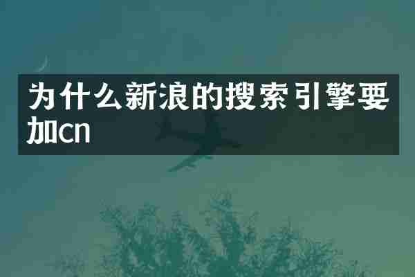 为什么新浪的搜索引擎要加cn