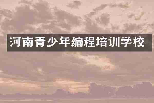 河南青少年编程培训学校