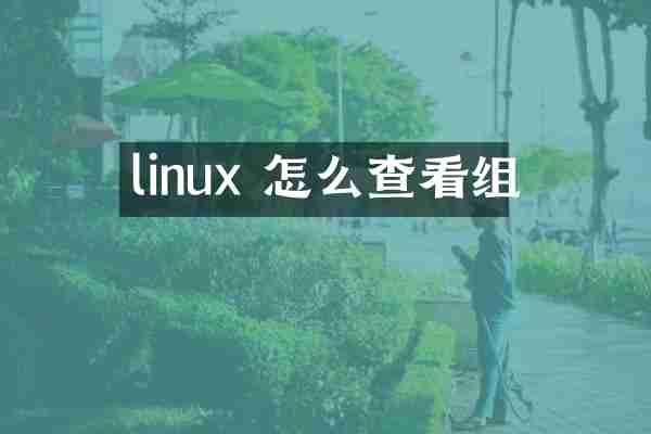 linux 怎么查看组