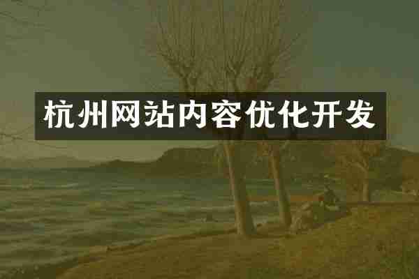 杭州网站内容优化开发