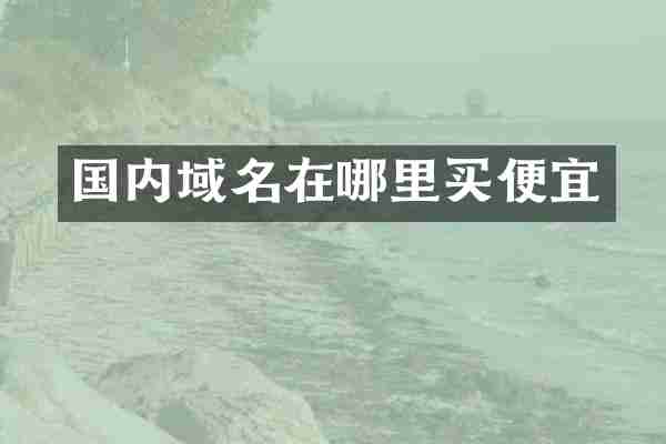 国内域名在哪里买便宜
