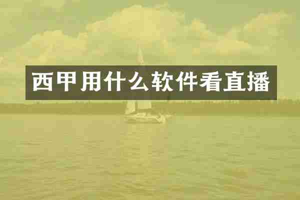 西甲用什么软件看直播