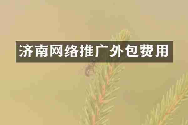 济南网络推广外包费用