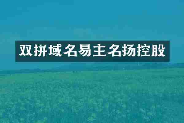双拼域名易主名扬控股